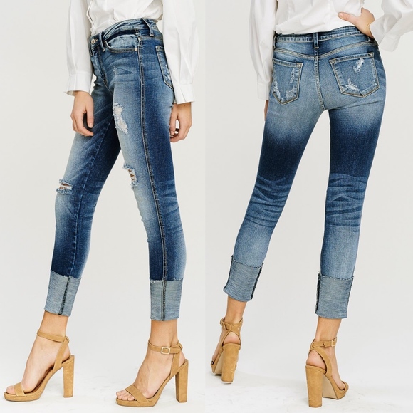 GIA Distressed Cuff Skinnies Jeans - Picture 3 of 3